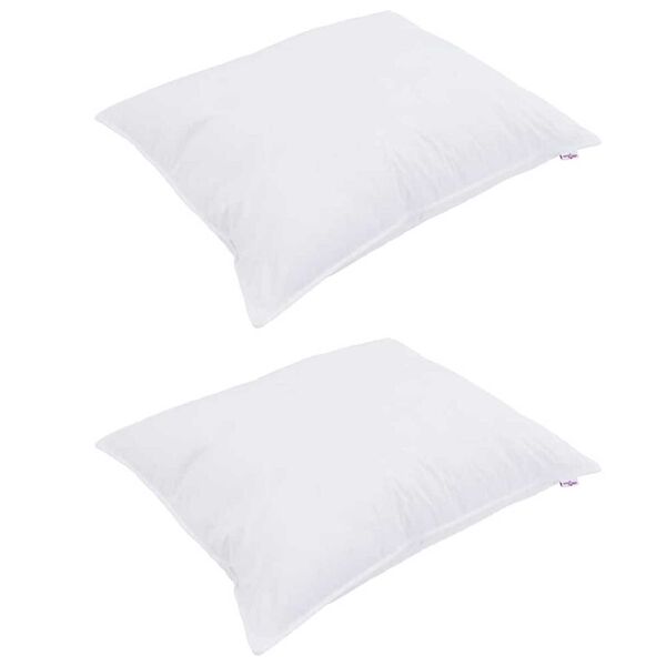 vidaXL Kopfkissen mit Kissen 2 pcs Wei&szlig; 40 x 60 cm Baumwolle