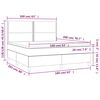 vidaXL Boxspringbett mit Matratze & LED Taupe 160x200 cm Stoff