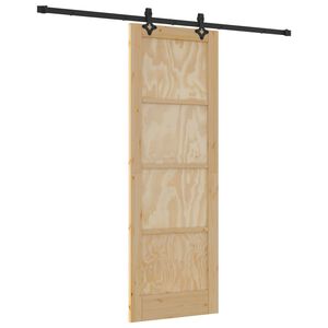 vidaXL Schiebet&uuml;r ORKDAL Natur 73,5 x 211 cm Massives Kiefernholz
