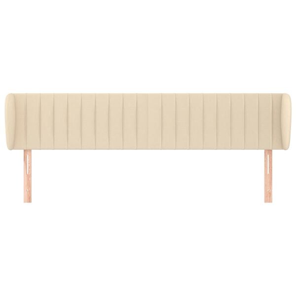 vidaXL Kopfteil mit Ohren Creme 203x23x78/88 cm Stoff