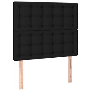 vidaXL Kopfteil Schwarz 80x5x118/128 cm Stoff