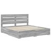 vidaXL Bettrahmen Graues Sonoma 200 x 200 cm Holzwerkstoff