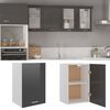 vidaXL H&auml;ngeschrank Hochglanz-Grau 39,5x31x60 cm Holzwerkstoff
