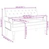vidaXL Bank mit R&uuml;ckenlehne Dunkelgrau 120 x 62 x 75,5 cm Stoff