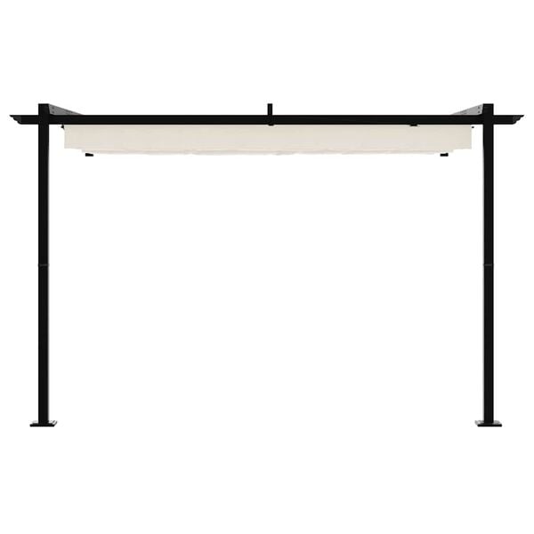 vidaXL Wandmontierter Pavillon Creme Stahl