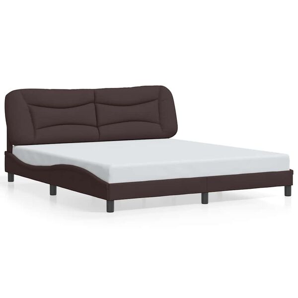 vidaXL Bettgestell ohne Matratze "Hvar" Dunkelbraun 180x200 cm Stoff
