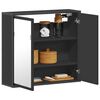 vidaXL Spiegelschrank Schwarz 65x20x60 cm Holzwerkstoff