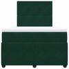 vidaXL Boxspringbett mit Matratze Dunkelgr&uuml;n 120x190 cm Samt