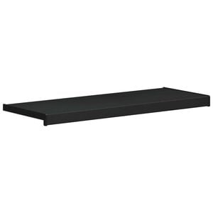 vidaXL Fensterbank Schwarz mit Holzmaserung 60 x 30 x 4,5 cm PVC