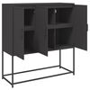 vidaXL Highboard Schwarz 100,5x39x107 cm Stahl