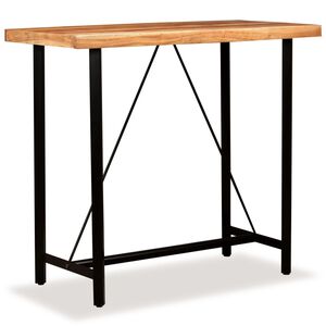 vidaXL Bartisch Massivholz Akazie 120x60x107 cm