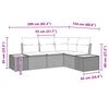 vidaXL Gartensofa-set mit Kissen 5 pcs Beige Poly Rattan