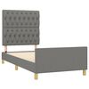 vidaXL Bettgestell ohne Matratze Dunkelgrau 100x200 cm Stoff