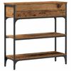 vidaXL Konsolentisch mit Regal Altholz 72,5 x 25 x 75 cm Holzwerkstoff