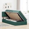 vidaXL Bett mit Stauraum und LED mit LED Dunkelgr&uuml;n 90 x 190 cm Samt