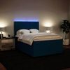 vidaXL Boxspringbett mit Matratze Blau 160x200 cm Samt