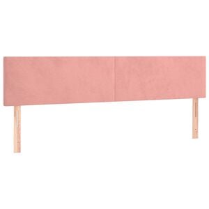 vidaXL Kopfteile Rosa 180x5x78/88 cm Samt