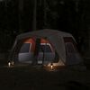 vidaXL Familienzelt mit LED 10 Personen Hellgrau Orange Quick Release