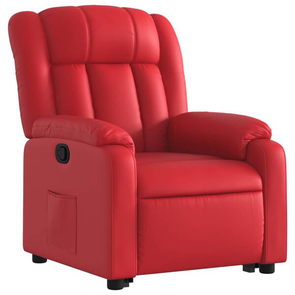 vidaXL Relaxsessel mit Aufstehhilfe Rot Kunstleder
