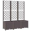 vidaXL Garten-Pflanzgef&auml;&szlig; mit Spalier Braun 120 x 40 x 136 cm PP