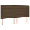 vidaXL Boxspringbett mit Matratze & LED Dunkelbraun 180x200 cm Stoff
