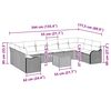 vidaXL Gartensofa-set 11 pcs Schwarz und Creme Poly-Rattan