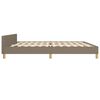 vidaXL Bettgestell ohne Matratze Taupe 200x200 cm Stoff