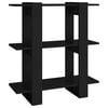 vidaXL B&uuml;cherregal/Raumteiler Schwarz 80x30x87 cm