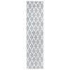 vidaXL Teppichl&auml;ufer BCF Grau und Wei&szlig; 80x350 cm