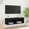 vidaXL TV-Wandschrank Panama Schwarz Eichen-Optik 100 x 30 x 30 cm