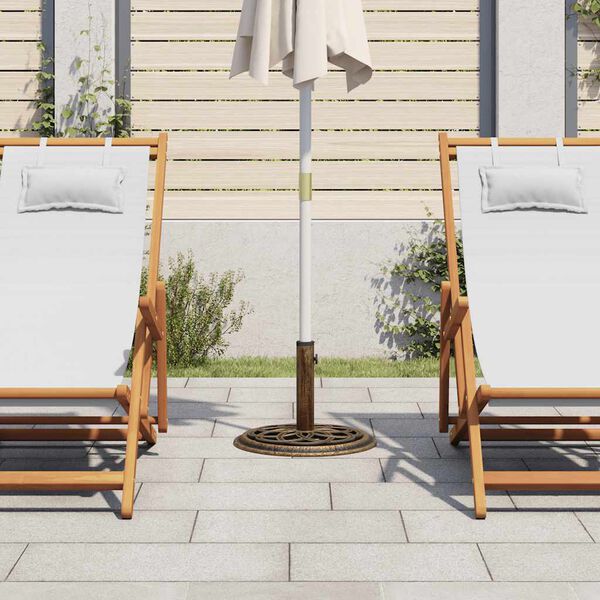 vidaXL Sonnenschirmst&auml;nder Bronzen 44x44x31 cm Gusseisen
