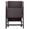 vidaXL Liegestuhl Poly Rattan Braun