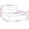 vidaXL Boxspringbett mit Matratze Hellgrau 160x200 cm Samt