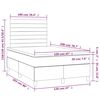 vidaXL Boxspringbett mit Matratze & LED Creme 120x200 cm Stoff