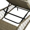 vidaXL Sonnenliege mit Auflage Poly Rattan Grau