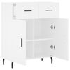 vidaXL Sideboard Wei&szlig; 69,5x34x90 cm Holzwerkstoff