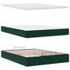 vidaXL Ottoman-Bett mit Matratze Dunkelgr&uuml;n 140x190 cm Samt
