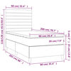 vidaXL Boxspringbett mit Matratze Schwarz 90x200 cm Samt