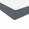 vidaXL Boxspringbett mit Matratze Dunkelgrau 80x220 cm Samt