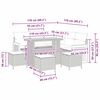 vidaXL Garten-Sofa-Set mit Kissen 9 pcs Schwarz und Creme
