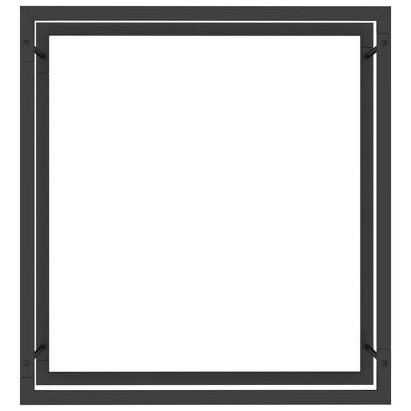 vidaXL Brennholzregal Mattschwarz 80x28x86 cm Stahl