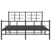 vidaXL Metallbett ohne Matratze mit Fu&szlig;teil Schwarz 160x200 cm