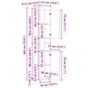 vidaXL Badezimmerschrank-Set TULUM Beton Grau 37 x 31,5 x 203 cm