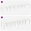 vidaXL Garten-Esszimmergarnitur mit Kissen mit Kissen 15 pcs Wei&szlig; PP