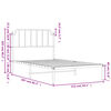 vidaXL Bettgestell mit Kopfteil Metall Wei&szlig; 107x203 cm