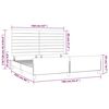 vidaXL Bettgestell ohne Matratze Hellgrau 160x200 cm Stoff