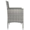 vidaXL 4-tlg. Gartenstuhl und Hocker Set Poly Rattan Grau