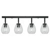 vidaXL Deckenstrahler Schwarz 73,5 x 13 x 26 cm Glas und Metall