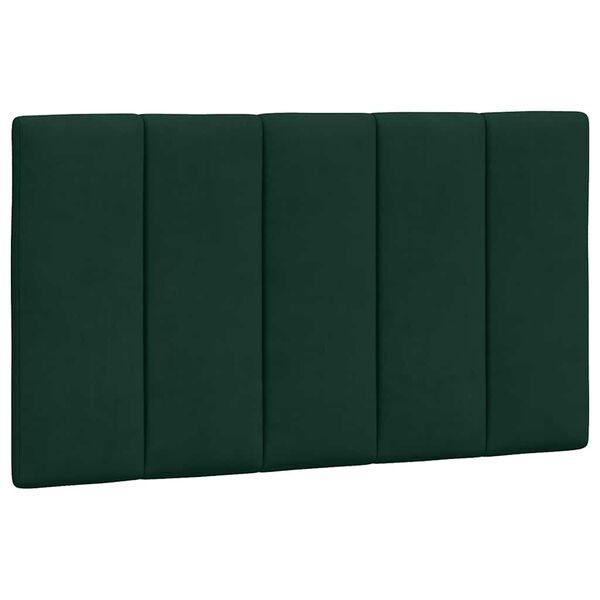vidaXL Kopfteil-Kissen "Hanko" Dunkelgr&uuml;n 90 cm Samt