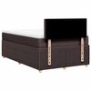 vidaXL Boxspringbett mit Matratze Dunkelbraun 120x190 cm Stoff
